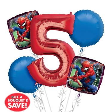 Spider-Man Balloon Bouquet 5pc